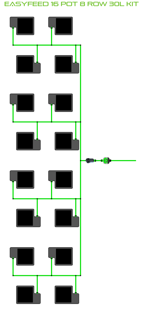 EasyFeed 16 Pot 8 Row Kit
