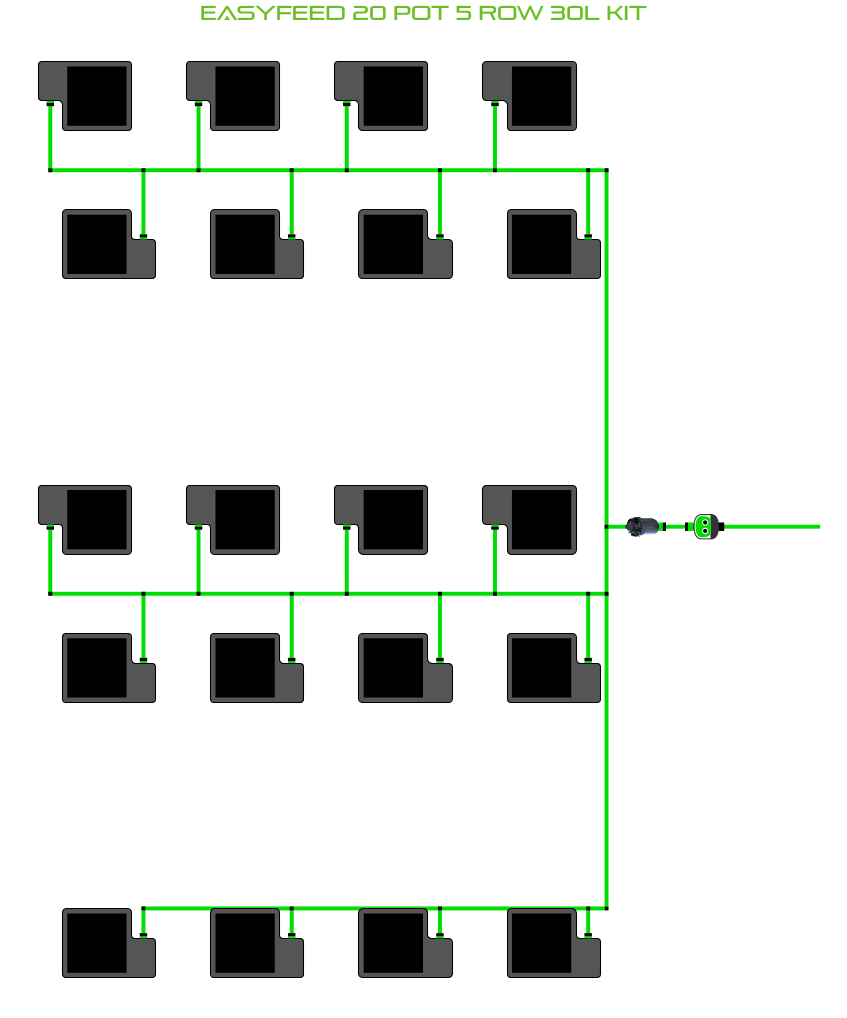 EasyFeed 20 Pot 5 Row Kit