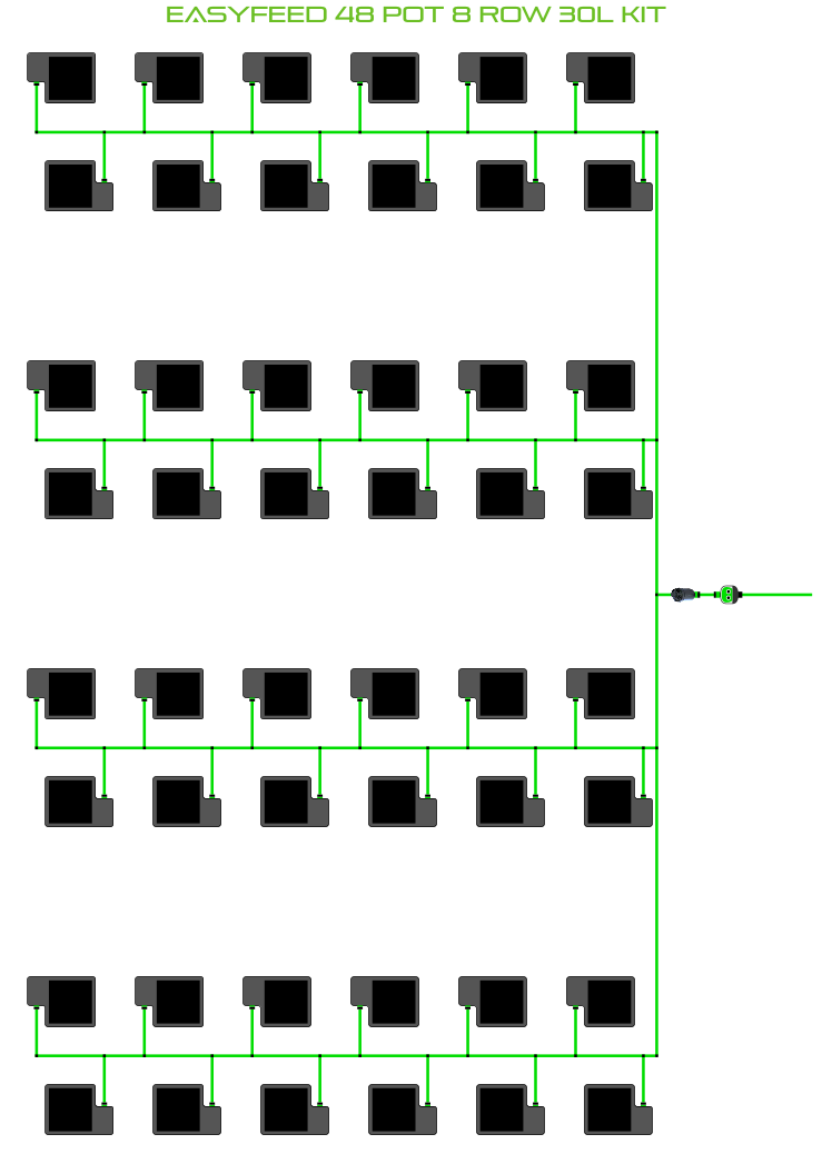 EasyFeed 48 Pot 8 Row Kit