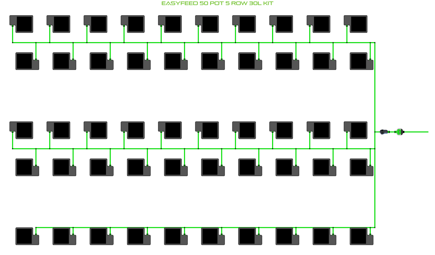 EasyFeed 50 Pot 5 Row Kit
