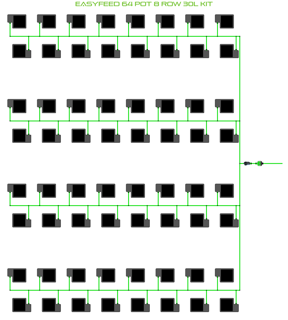 EasyFeed 64 Pot 8 Row Kit