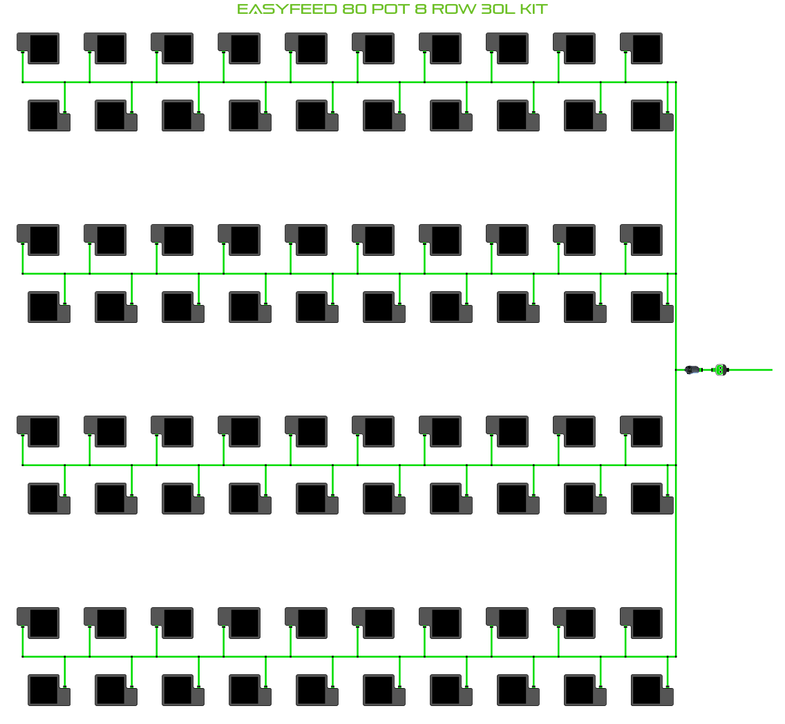 EasyFeed 80 Pot 8 Row Kit
