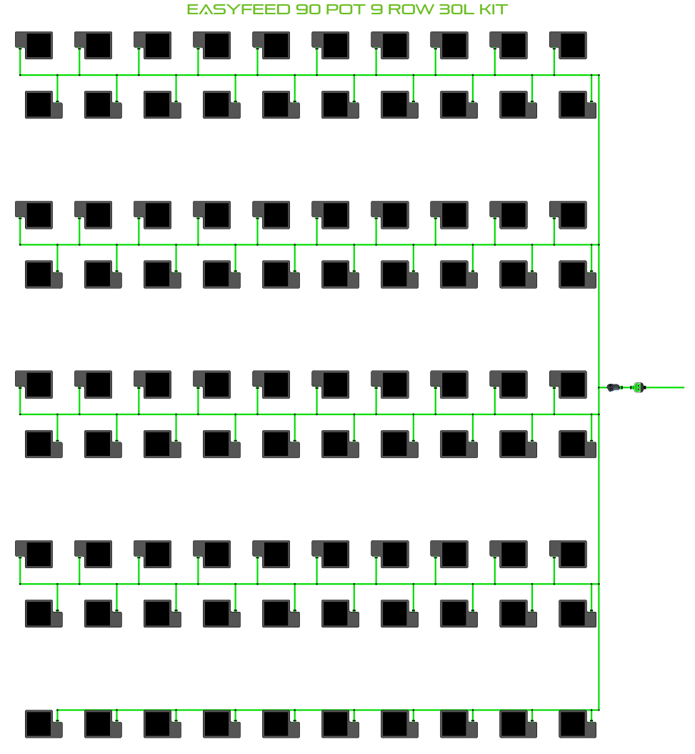 EasyFeed 90 Pot 9 Row Kit