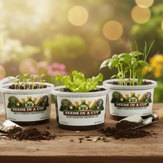 Grape Vine Grow Kit for Dessert Grapes in Seeds In A Cup pots seed starter growing kit on Tampa Home & Garden Store