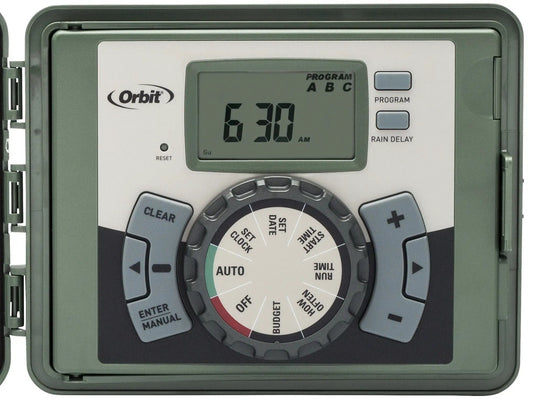 Orbit Easy Set Logic Indoor/Outdoor Sprinkler Timer gray-green housing PROGRAM A B C on Tampa Home & Garden Store