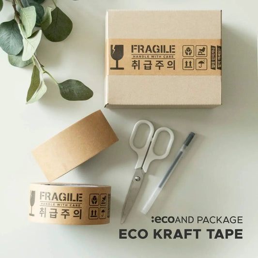 Eco Kraft Paper Packing Tape 2 in x 43 yd brown by Elevate Marketplace, kraft tape roll on Tampa Home & Garden Store