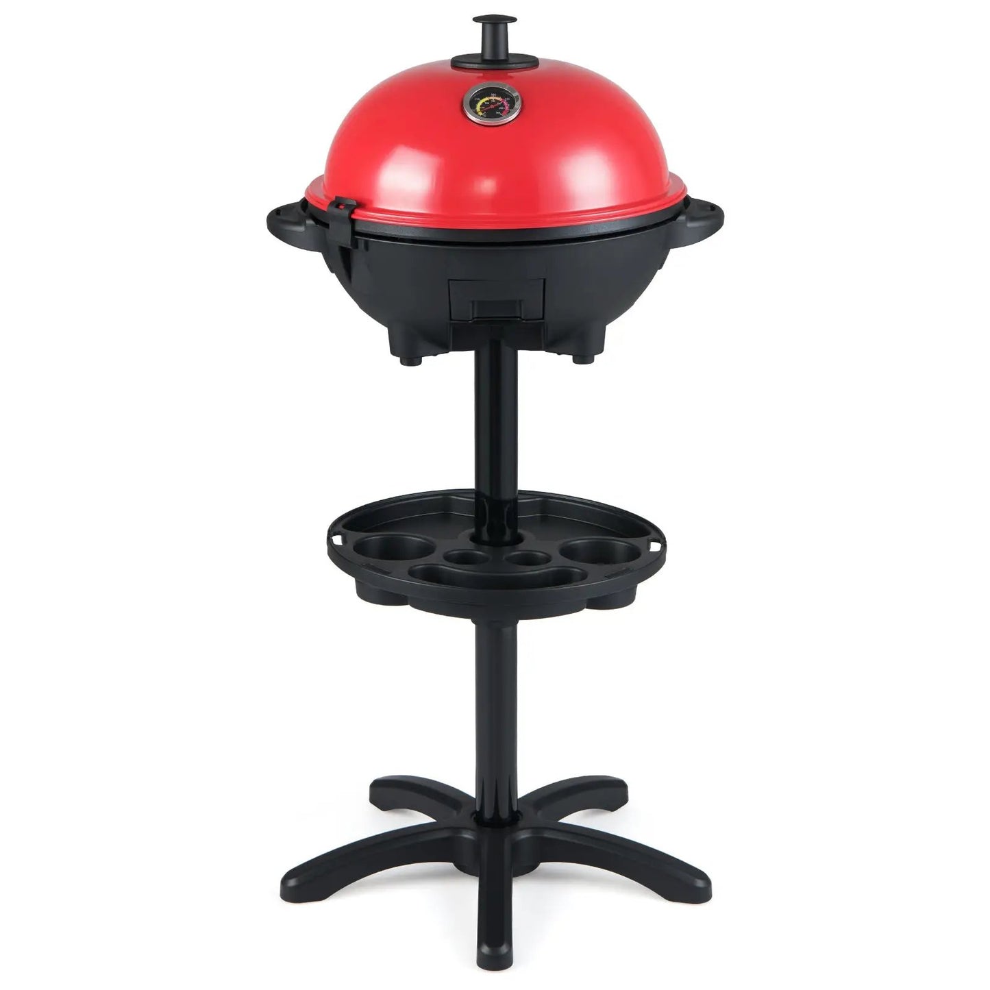 Electric BBQ Grill 1200W Indoor Outdoor Grill with 2-Zone Non-Stick Grilling Plate-Black - Tampa Home & Garden Store