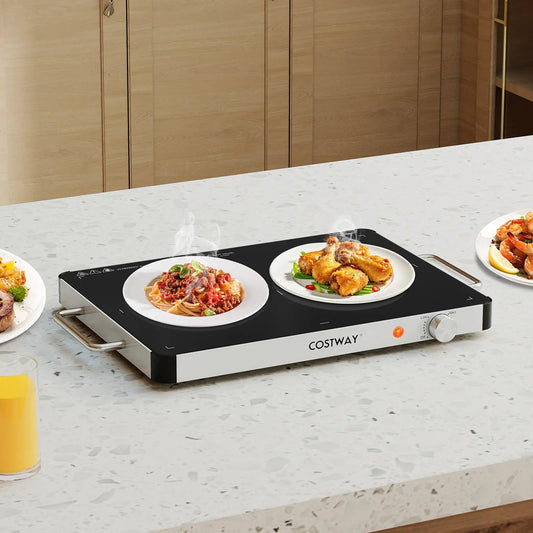 Costway electric warming tray with adjustable temperature control on kitchen counter on Tampa Home & Garden Store