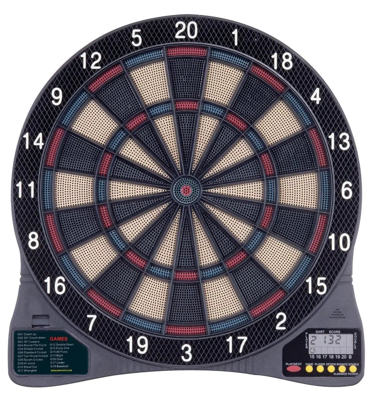 Electronic Dartboard game with 6 soft-tip darts, black board, built-in display, HomePacific on Tampa Home & Garden Store