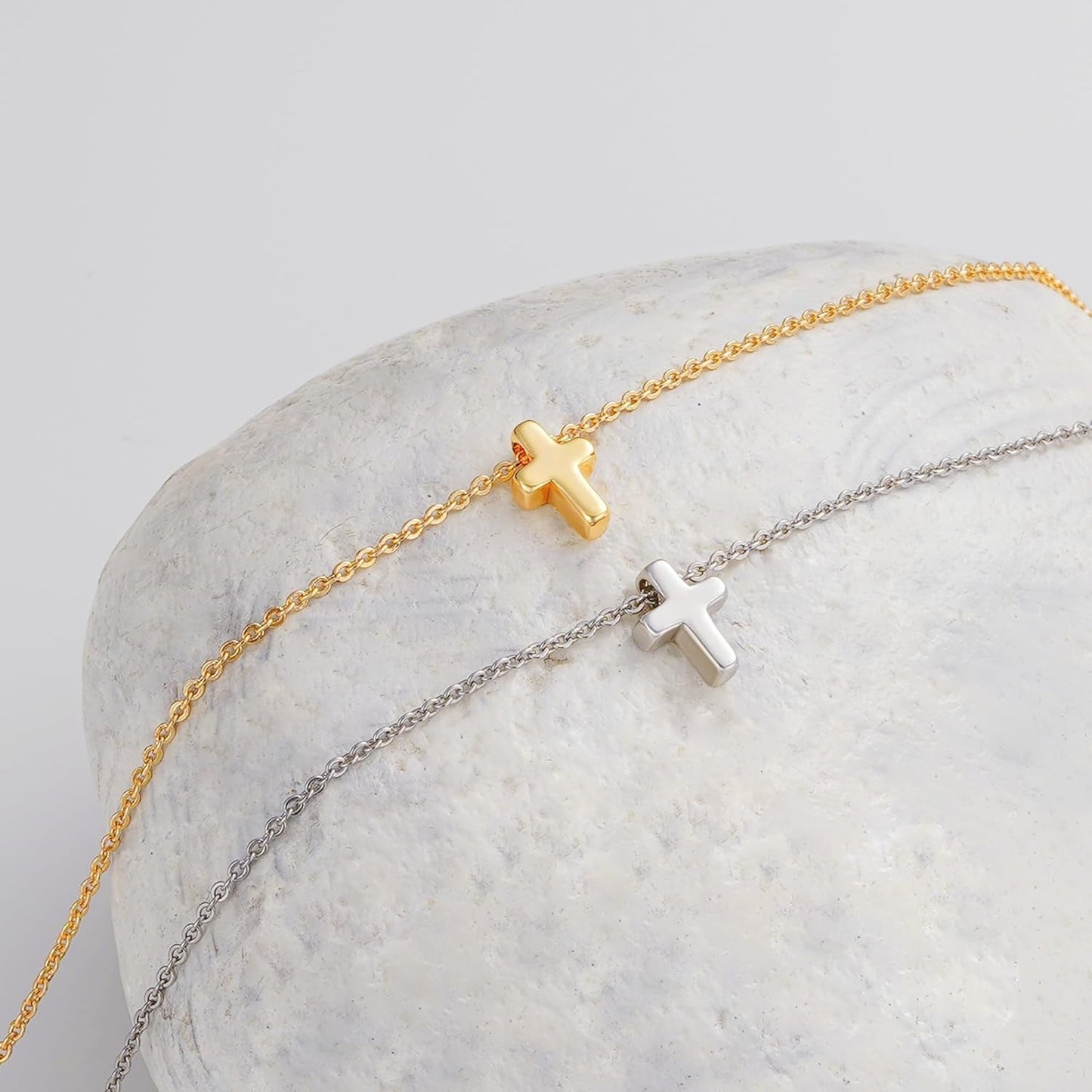 Elegant 14K Gold Plated Cross Necklace — Durable, Hypoallergenic & Timeless - Tampa Home & Garden Store