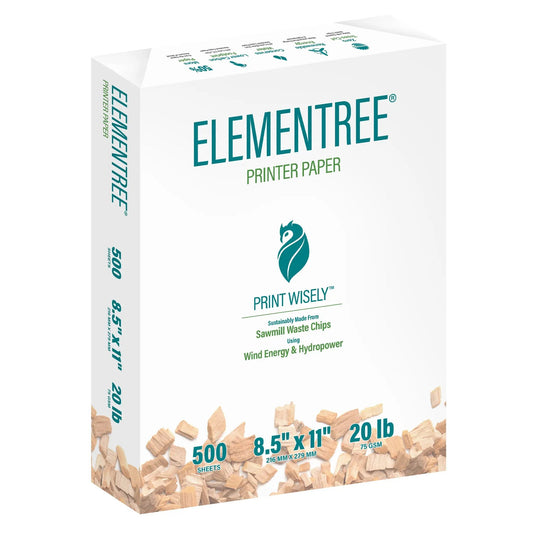 Elementree printer paper box with teal branding, 500 sheets, 8.5 x 11 in, 20 lb, Elevate on Tampa Home & Garden Store
