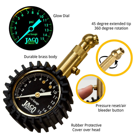 Elite® Low Pressure Tire Gauge - 15 PSI - Tampa Home & Garden Store