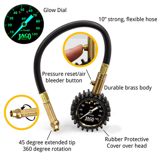 ElitePro™ Tire Pressure Gauge - 100 PSI - Tampa Home & Garden Store