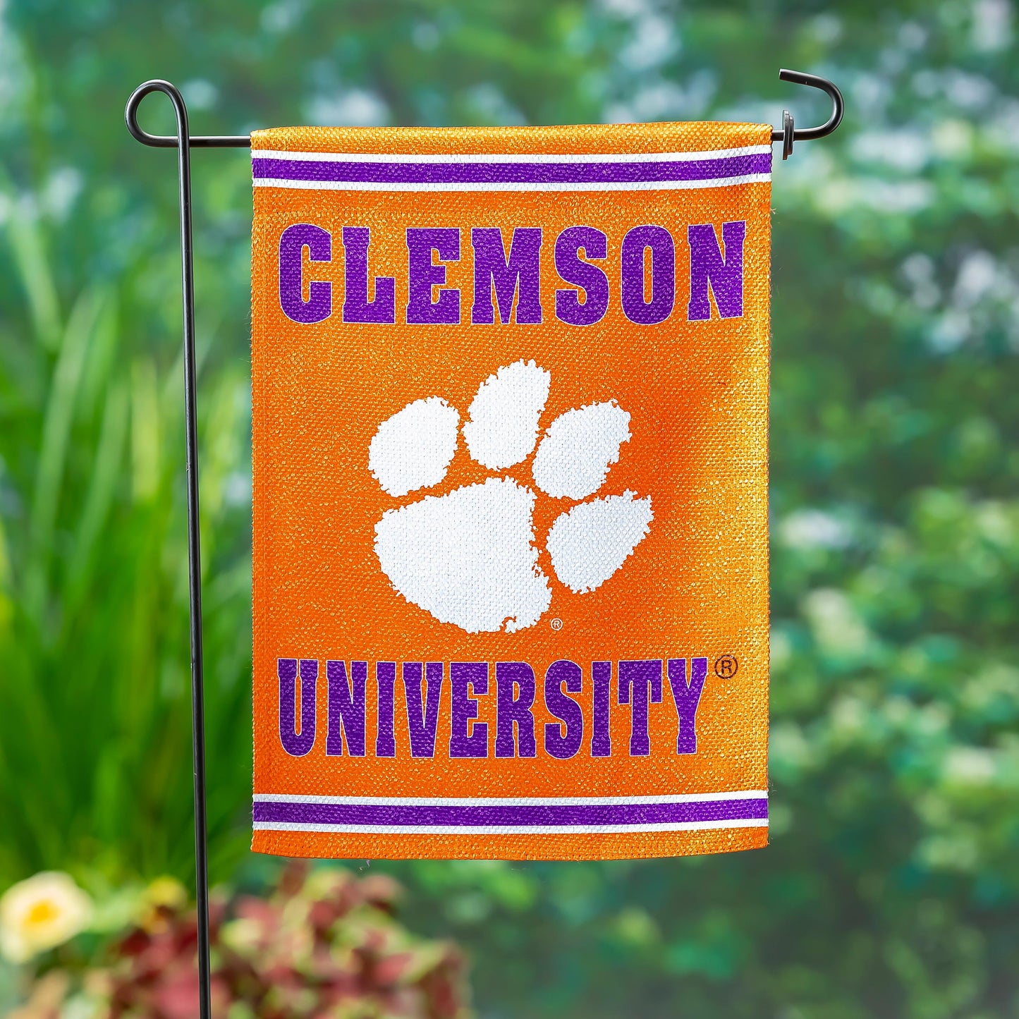 Embossed Suede Flag, GDN Size, Clemson University - Tampa Home & Garden Store