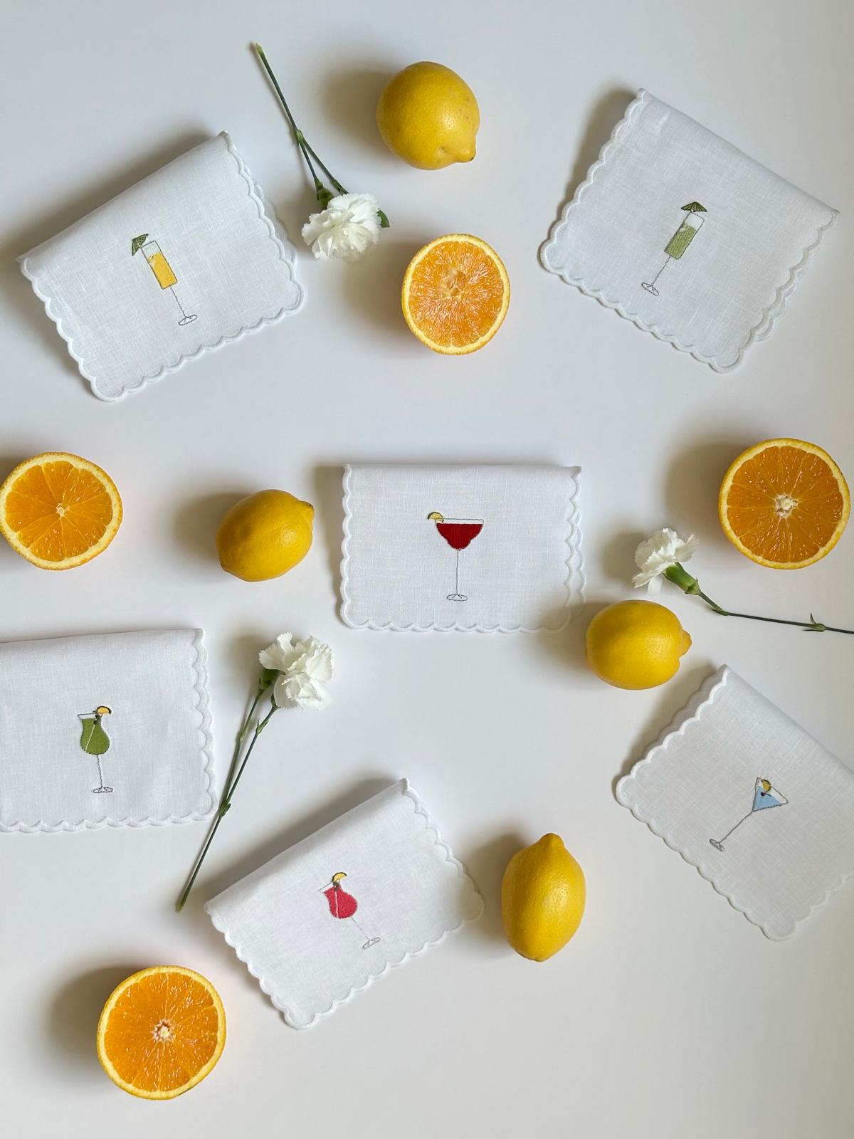 Embroidered Cocktail Napkin (Set of 6) - Tampa Home & Garden Store
