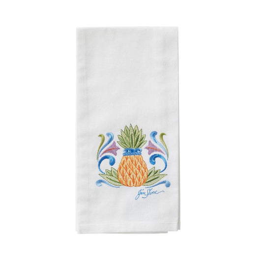 Embroidered Tea Towel - Pineapple - Tampa Home & Garden Store