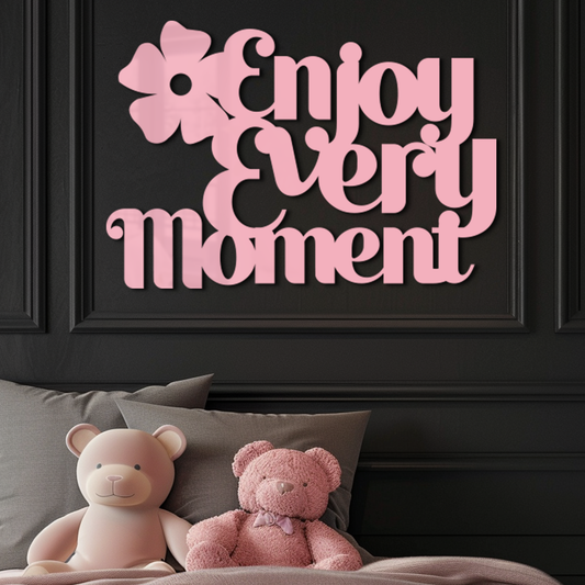 Enjoy Every Moment Metal Wall Art – Inspirational Quote Home Decor - KAFGP095 - Tampa Home & Garden Store