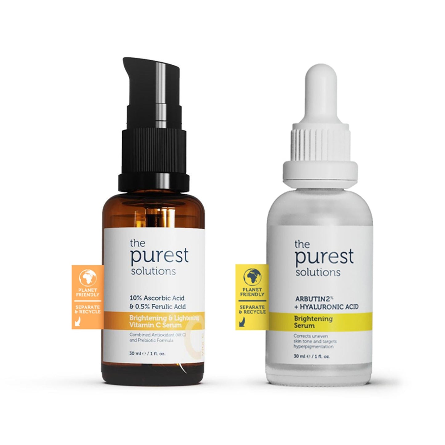 The Purest Solutions: Vitamin C amber serum and Arbutin + Hyaluronic acid white serum on Tampa Home & Garden Store