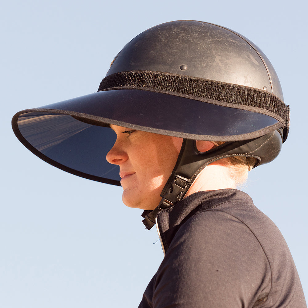 EquiVisor Sport VUE sun visor black 4.5 inch headwear for riding on a rider helmet on Tampa Home & Garden Store