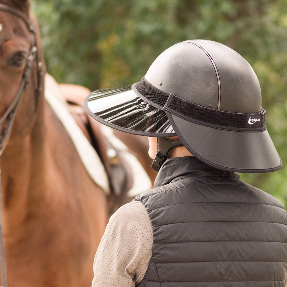 EquiVisor Sport Vue 4.5 sun visor on helmet with clear shield on Tampa Home & Garden Store