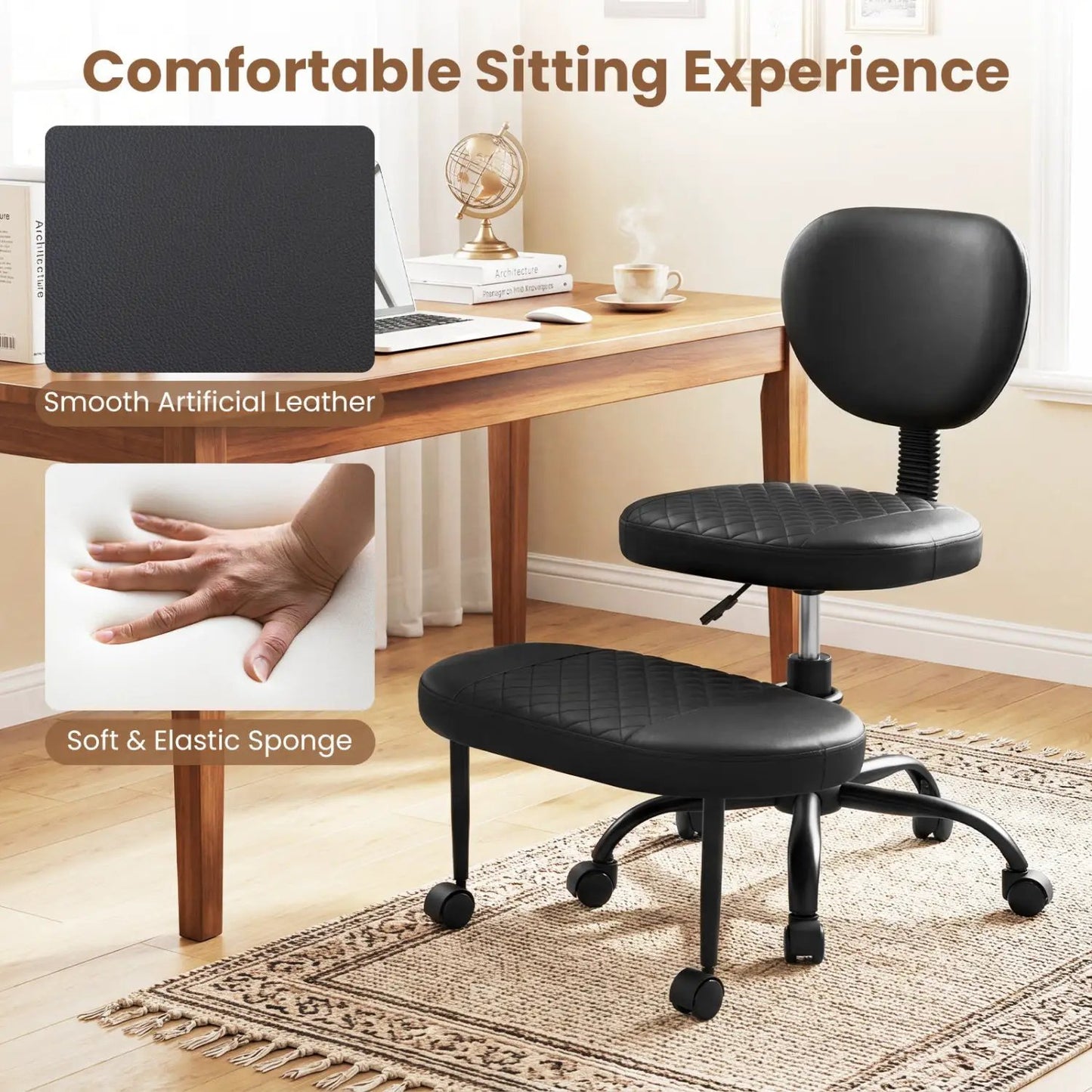 Cross Legged Office Chair With Footrest Ergo