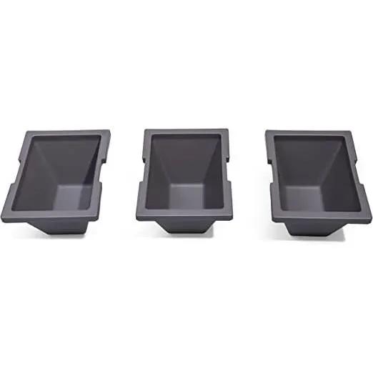 Espresso rectangular raised garden bed planters with removable trays, 3-pack on Tampa Home & Garden Store