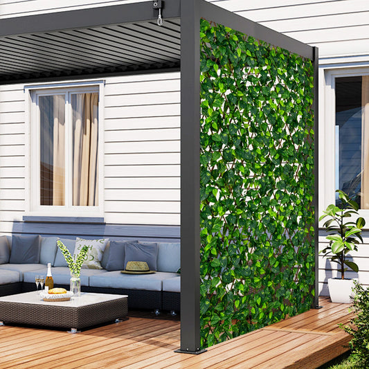 Expandable Fence Privacy Screen Decorative Faux Fencing Panel with Real Willow Frame - Tampa Home & Garden Store