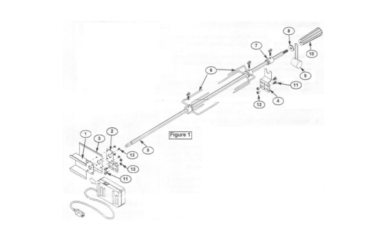 Extra Rotisserie Cordless Motor, Spit, Forks and Bracket Kit. - Tampa soil911.com