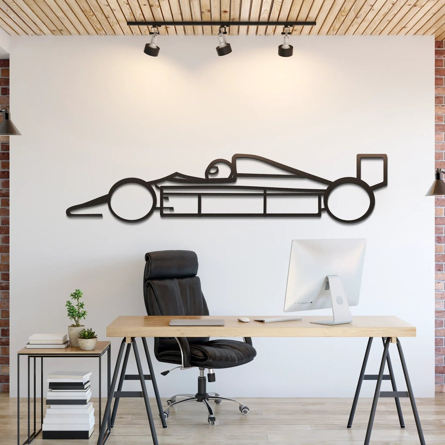 Formula 1 1980 metal car wall art MT0974 in black finish on Tampa Home & Garden Store
