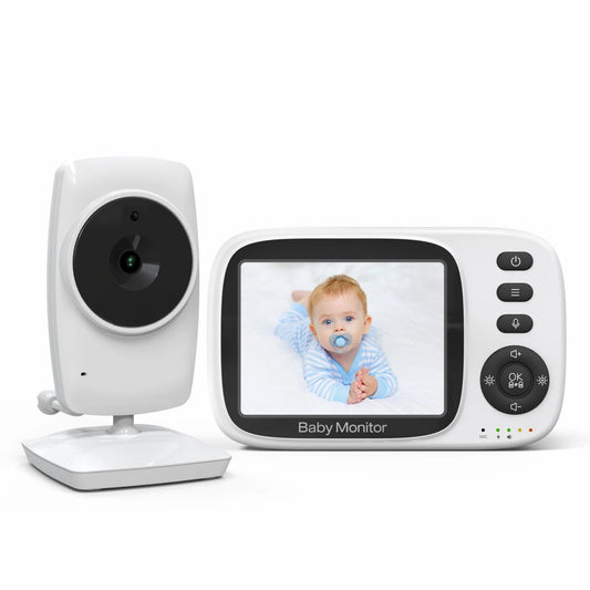 Vigilabebés inalámbrico 2.4G con LCD de 3.2 pulgadas, audio bidireccional, visión nocturna, cámara de seguridad para niñera