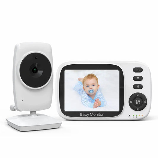 Baby Monitor 2.4G Wireless 3.2in LCD with 2-way audio; camera and monitor showing a baby on Tampa Home & Garden Store