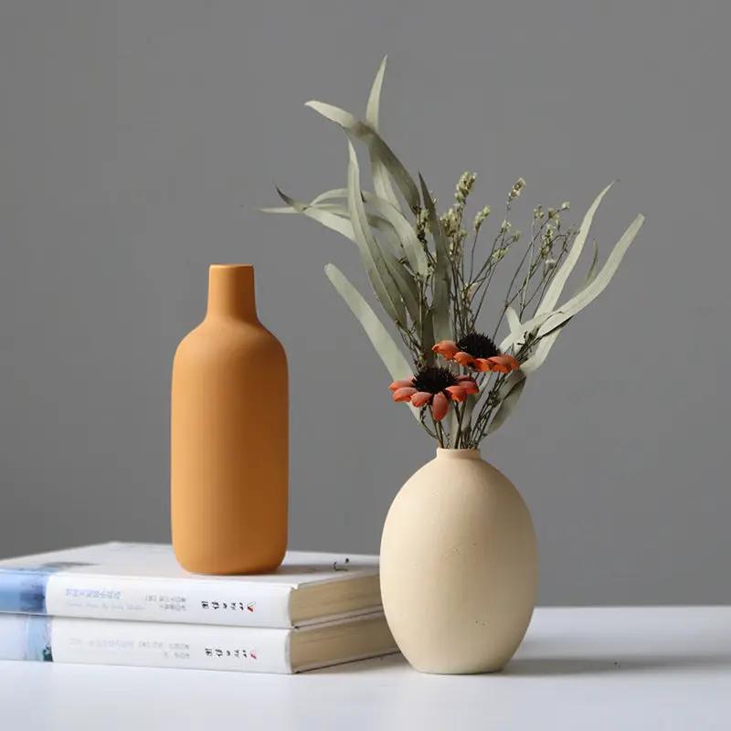 Ceramic vase set three piece set vase decoration and decoration home decor living room flower arrangement modern floral ware - Tampa Home & Garden Store