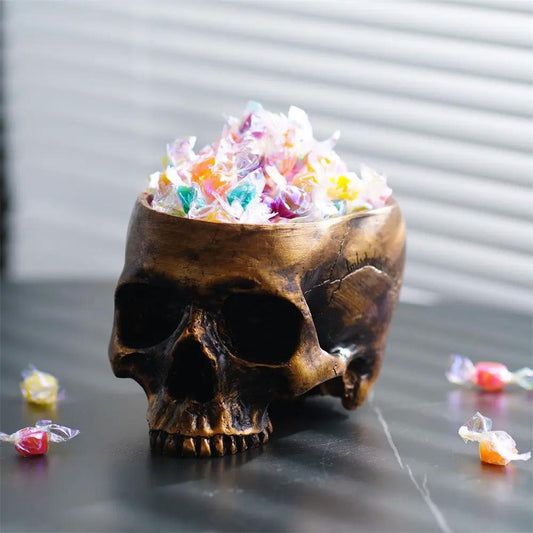 Bronze Skeleton Flower Pot Candy Storage Plate