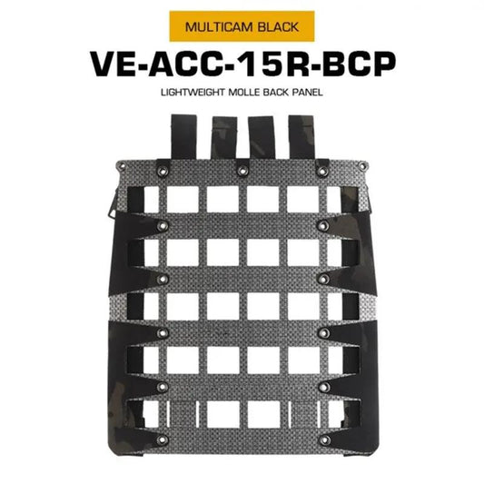 MOLLE back panel in Multicam Black with square grid webbing for airsoft vests on Tampa Home & Garden Store