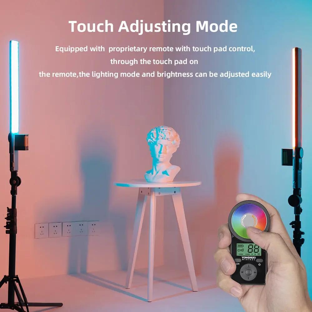 Yongnuo YN360 III RGB LED video light with app control; two panels on stands with remote on Tampa Home & Garden Store
