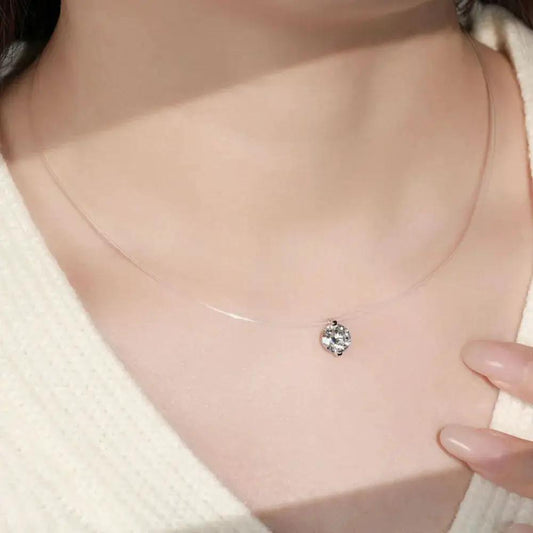 1 Carat Moissanite 925 Sterling Silver Necklace - Tampa Home & Garden Store