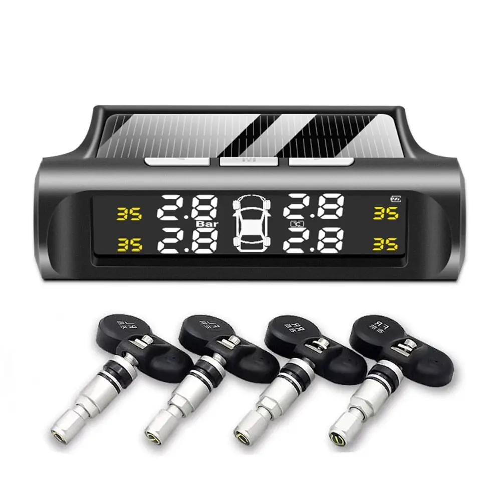 Smart Car TPMS Tire Pressure Monitor Solar Power with 4 sensors and digital display unit on Tampa Home & Garden Store