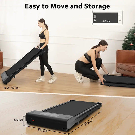 Under Desk Treadmill Walking Pad with Display black compact foldable 42 lb VIP Digital Presence on Tampa Home & Garden Store