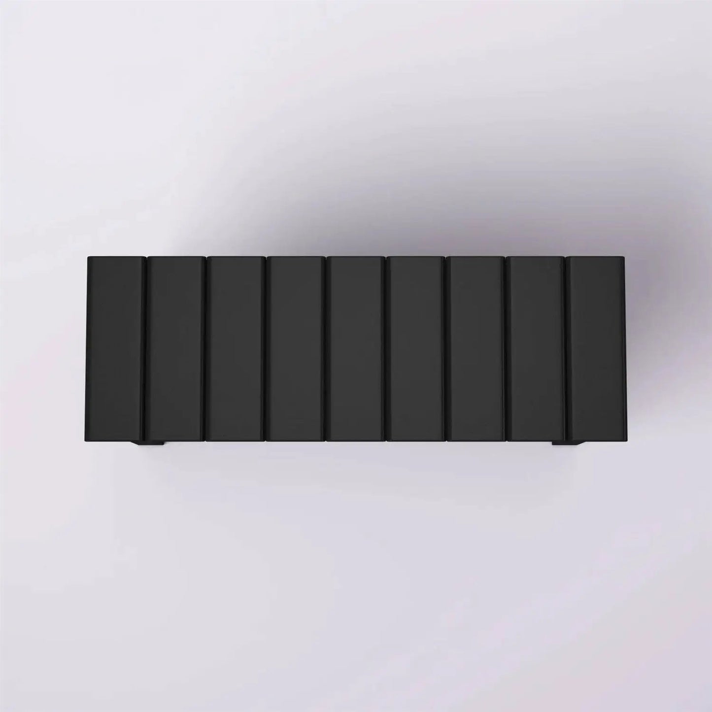 Black Wooden 2-Shelf Shoe Rack Storage Bench for Entryway or Closet - Tampa Home & Garden Store