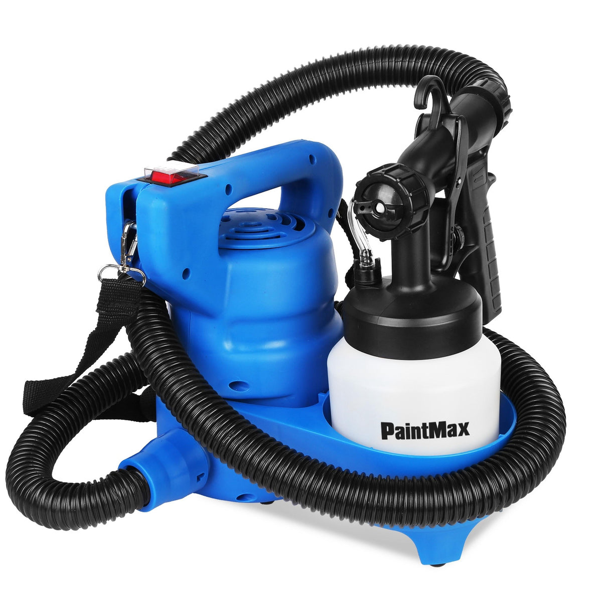 PaintMax 800ml spray painter, blue handheld 650W paint sprayer with coiled hose on Tampa Home & Garden Store