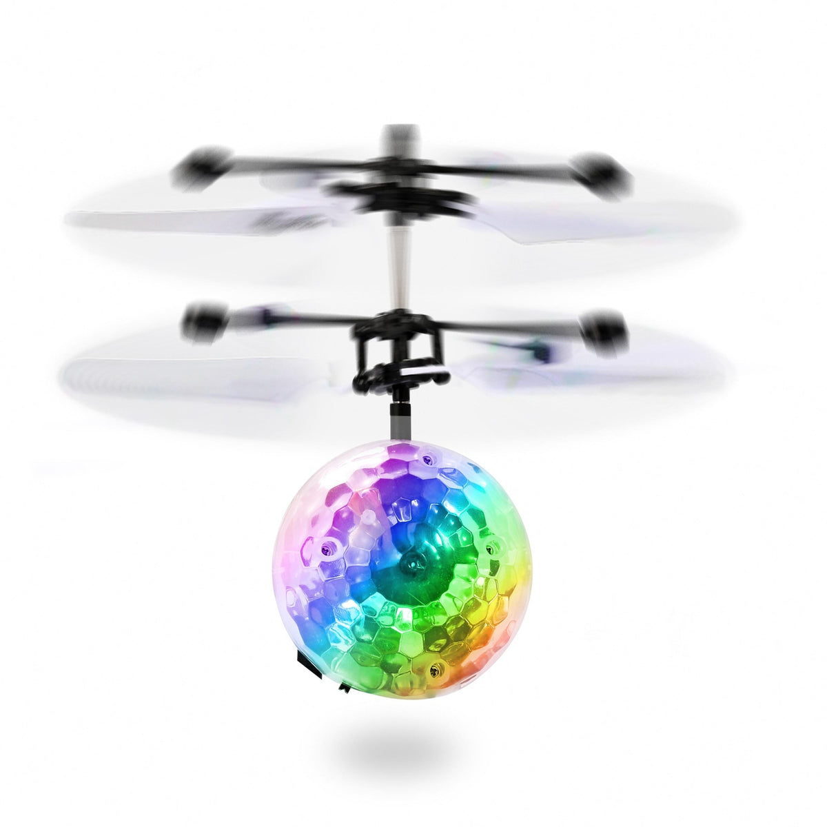 RC Flying Ball LED rainbow light toy with spinning rotors by Best Product Finds on Tampa Home & Garden Store