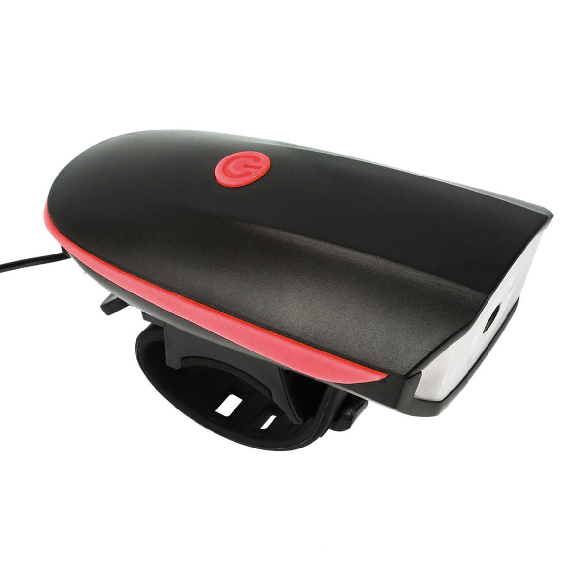 10000lm bike headlight USB rechargeable front light with red power button and red trim on Tampa Home & Garden Store
