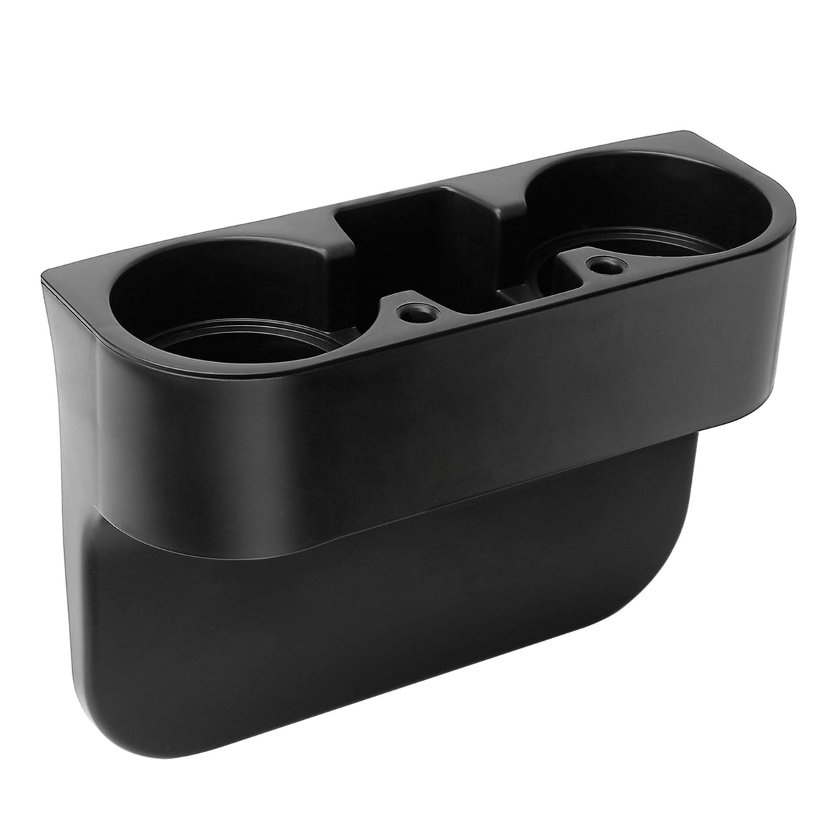 Car cup holder seat-gap wedge with dual cup openings in black plastic Best Product Finds on Tampa Home & Garden Store