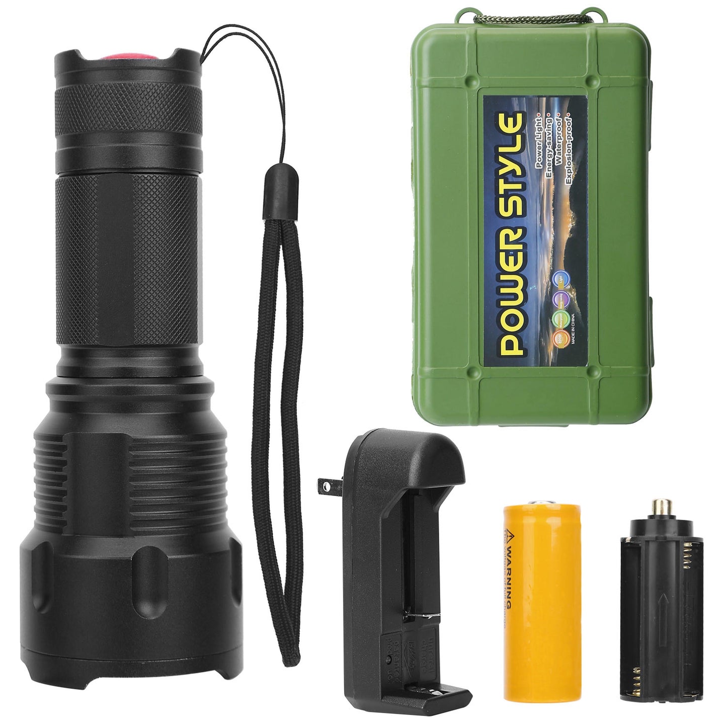 Zoomable Aluminum Alloy Led Flashlight with Lens