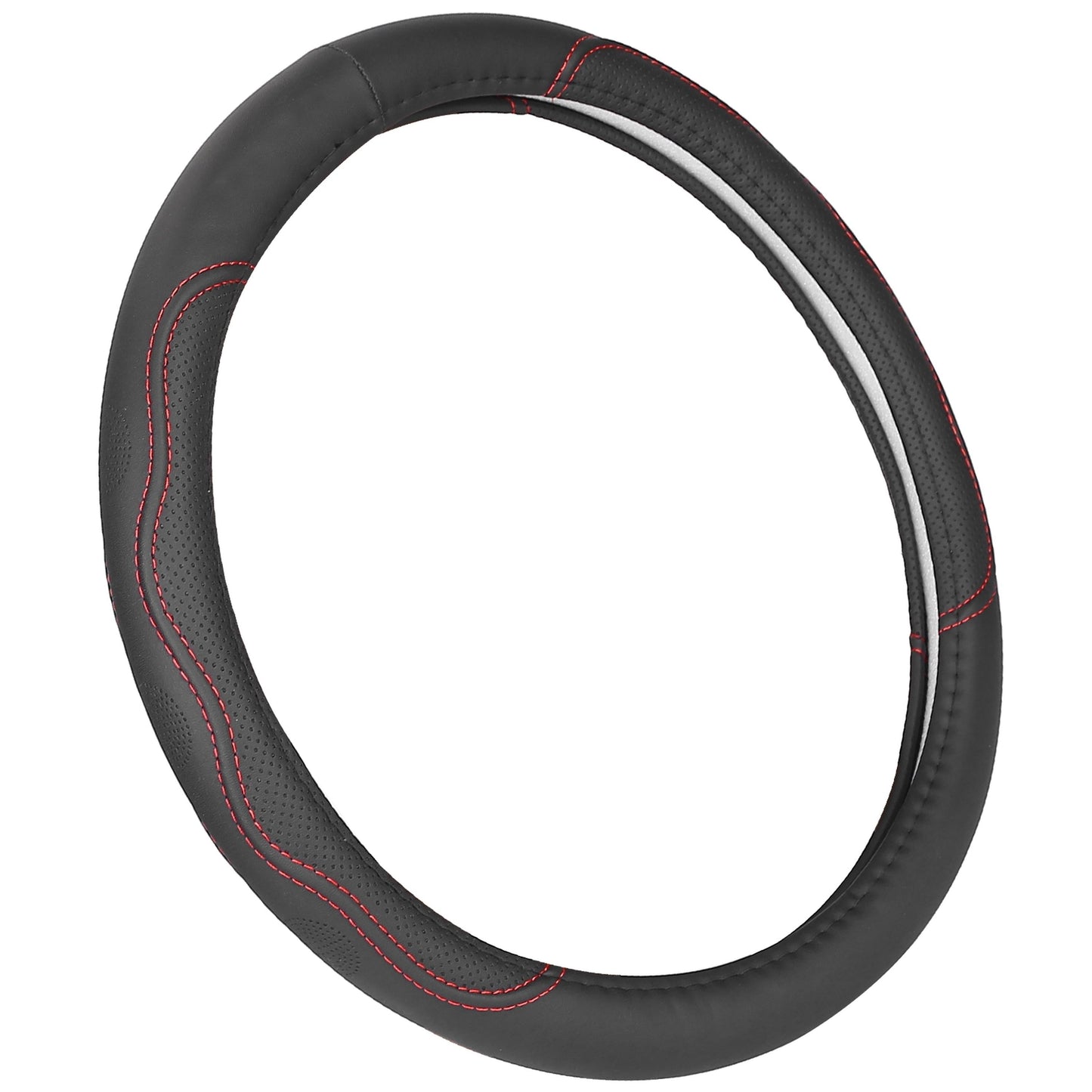 Black and Red Universal Car Steering Wheel Cover
