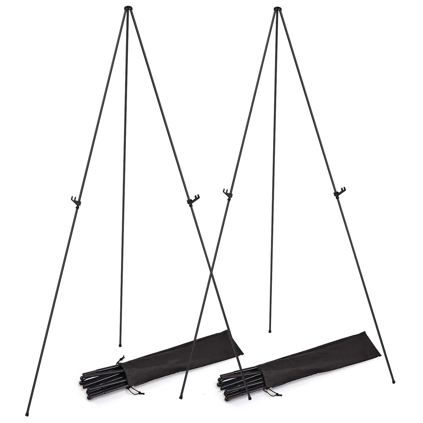 2 Pack Collapsible Iron Easel for Display and Art