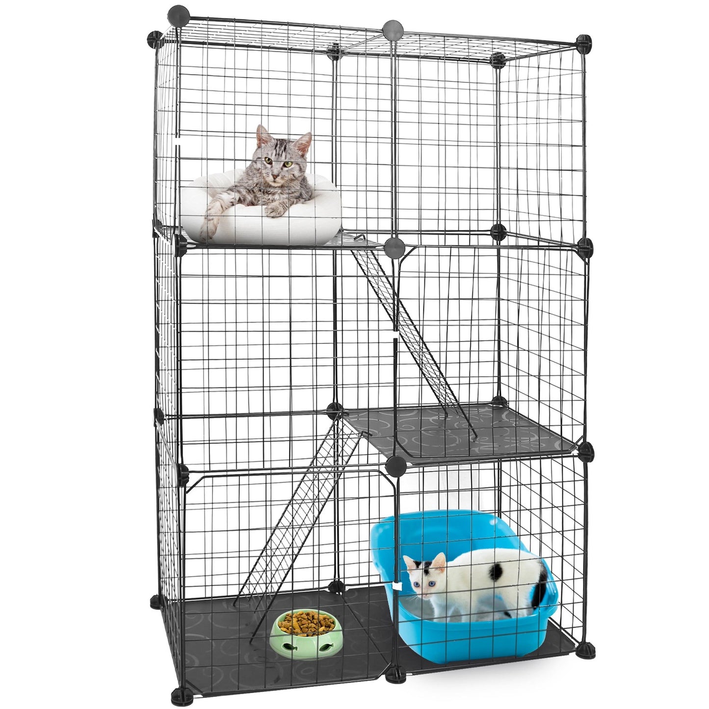 3 Tier Metal Cat Pen and the Detachable Door