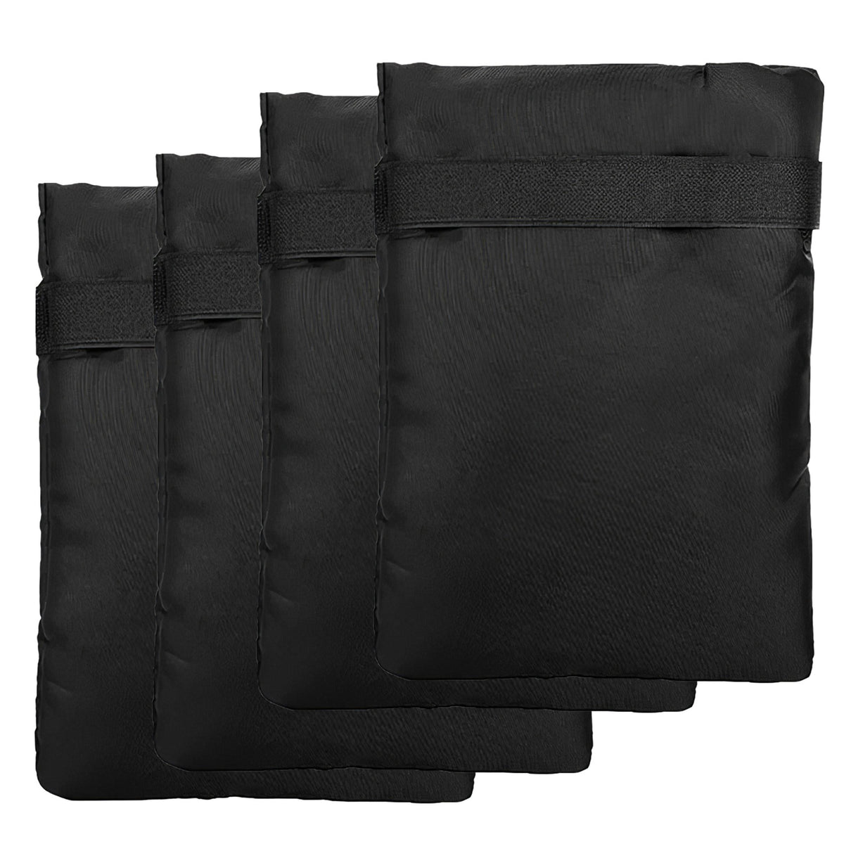 4-pack outdoor faucet covers in black fabric with Velcro straps for winter protection on Tampa Home & Garden Store