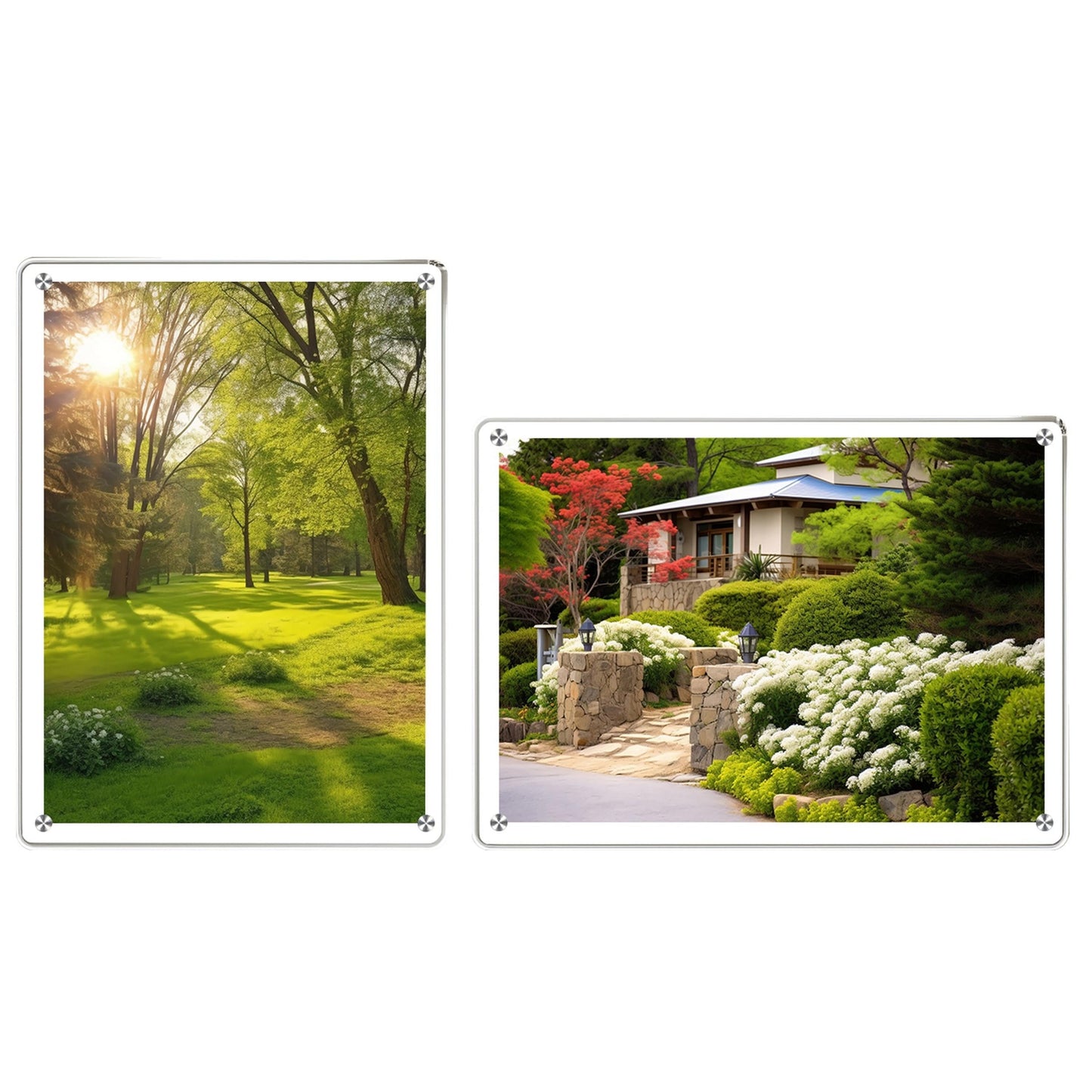 4 Pcs Acrylic Photo Frames For the Desk Stand
