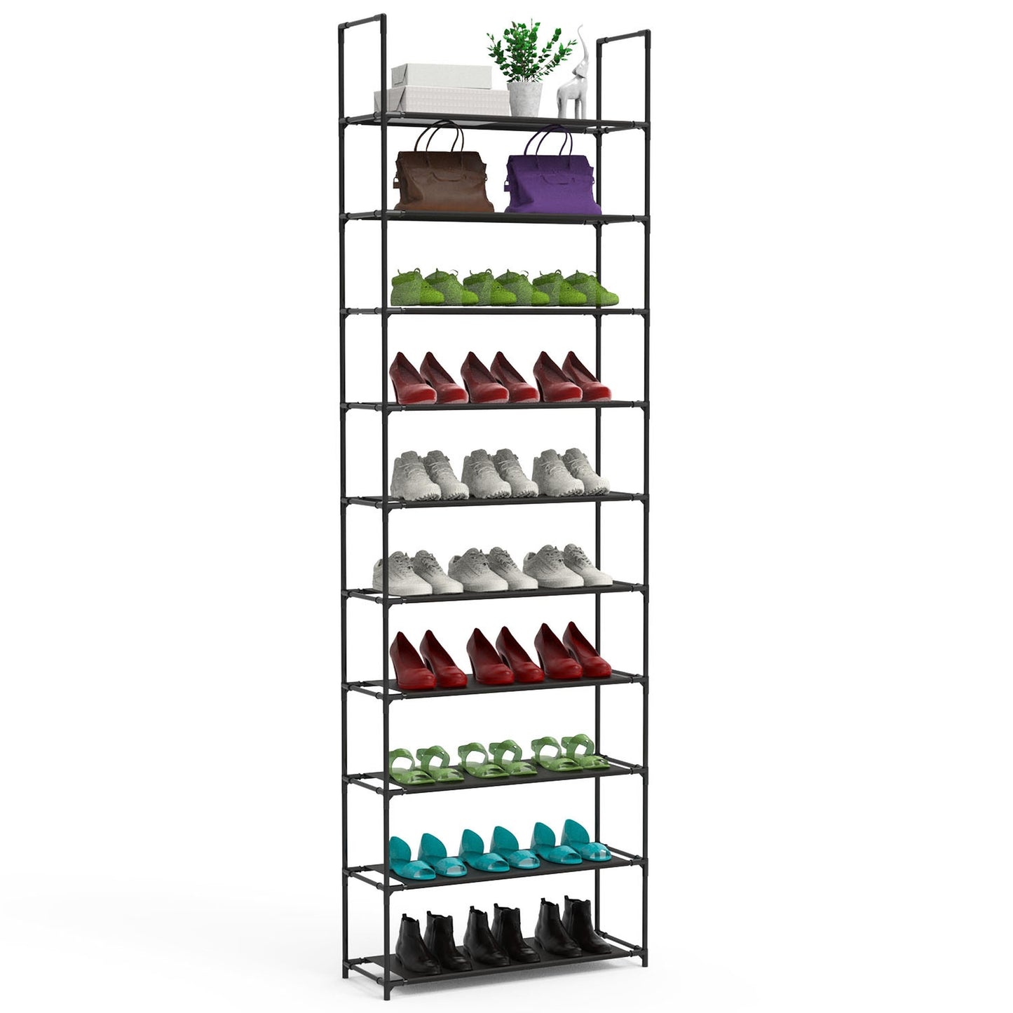 10 Tier Shoe Rack Storage and Organization